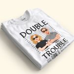 Couples Double Trouble Since - Personalized Matching Couple Shirts - Image 7