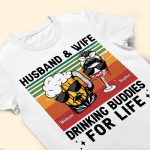Drinking Buddies For Life - Personalized Matching Couple Shirts - Image 4
