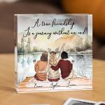 A True Friendship Is A Journey Without An End - Personalized Acrylic Plaque - Image 3
