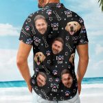 American Independence Day With Paw Print - Personalized Photo Hawaiian Shirt - Image 2