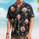 American Independence Day With Paw Print - Personalized Photo Hawaiian Shirt - Image 4