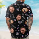 American Independence Day With Paw Print - Personalized Photo Hawaiian Shirt - Image 5