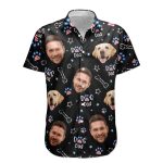 American Independence Day With Paw Print - Personalized Photo Hawaiian Shirt - Image 6