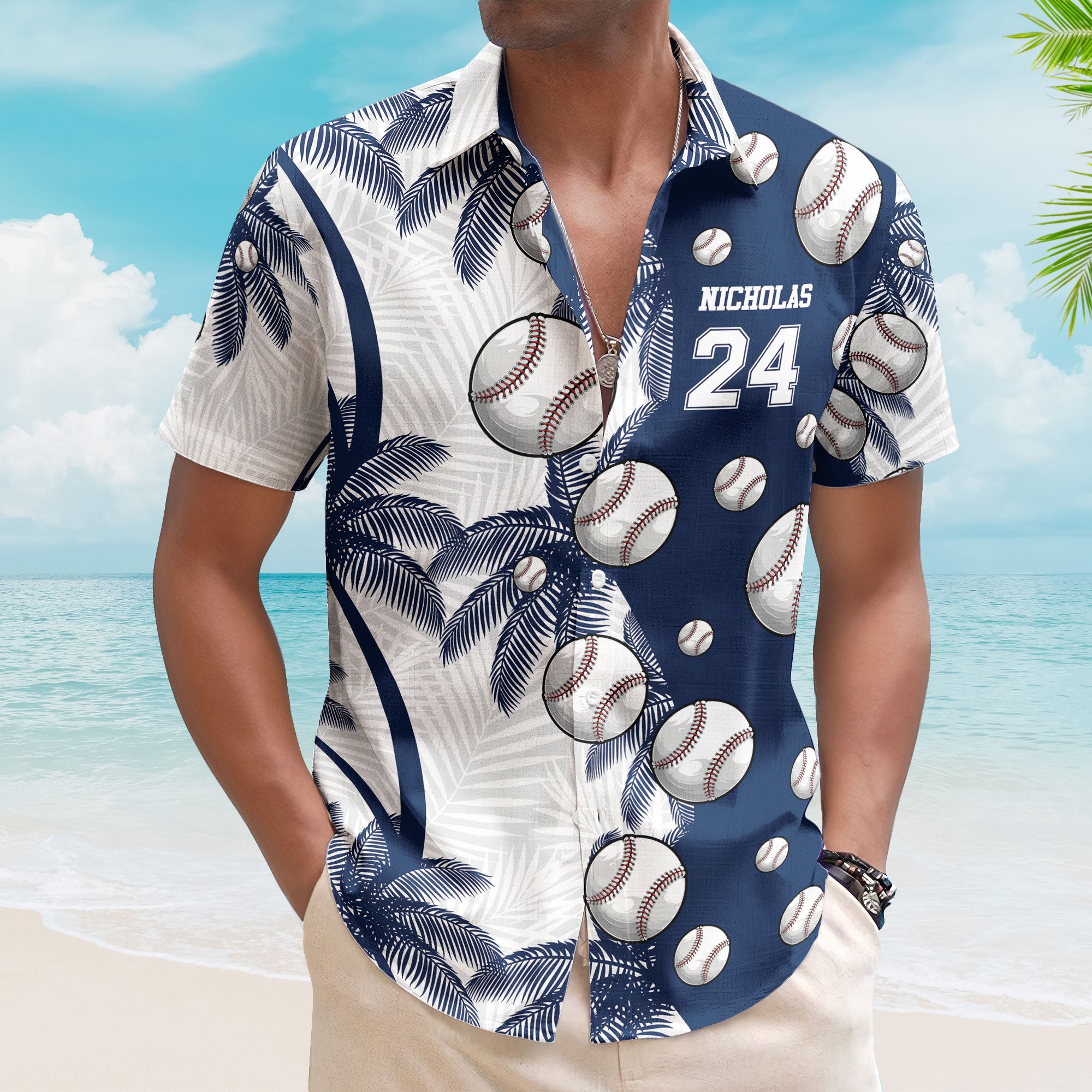 Baseball-Lovers-Custom-Name-And-Number-Personalized-Hawaiian-Shirt1.jpg Baseball Lovers Custom Name And Number - Personalized Hawaiian Shirt - Image 1