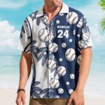 Baseball Lovers Custom Name And Number - Personalized Hawaiian Shirt - Image 3