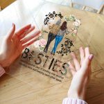 Besties, Tolerating Idiots, Bonding Over Alcohol - Personalized Acrylic Plaque - Birthday Gift For Bestie, Friend, Sister, Work Bestie, Colleague - Image 3