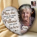 Custom Photo Hug This & Know I'm Here  - Personalized Photo Custom Shaped Memory Pillow