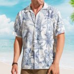 Dog Lovers Toile De Jouy Style Custom Dog Breeds - Personalized Hawaiian Shirt - Image 2