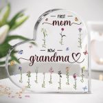 First Mom Now Grandma - Personalized Acrylic Plaque - Gift For Mom
