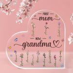 First Mom Now Grandma - Personalized Acrylic Plaque - Gift For Mom - Image 4