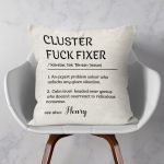 Funny Boss Gifts - Cluster Fuck Fixer - For Coworkers, Work Besties - Personalized Pillow (Insert Included) - Image 3