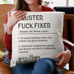 Funny Boss Gifts - Cluster Fuck Fixer - For Coworkers, Work Besties - Personalized Pillow (Insert Included) - Image 4