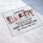 Happy 1st Father's Day - Personalized Acrylic Photo Plaque - Image 4