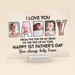Happy 1st Father's Day - Personalized Acrylic Photo Plaque - Image 3