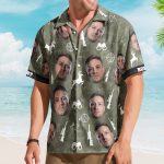 Hunting Camo Tropical Pattern Custom Face Aloha Shirts - Custom Photo Hawaiian Shirts - Image 2