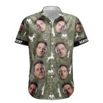 Hunting Camo Tropical Pattern Custom Face Aloha Shirts - Custom Photo Hawaiian Shirts - Image 6
