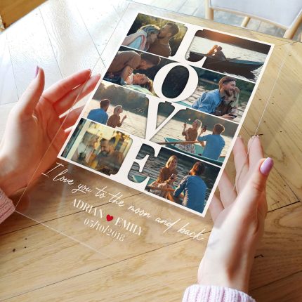 I Love You To The Moon And Back - Personalized Acrylic Photo Plaque