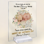I'm As Lucky As Can Be The Best Mommy Belongs To Me - Personalized Acrylic Photo Plaque - Image 4