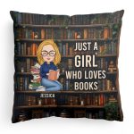 Just A Girl Who Loves Books, Bookshelf - Personalized Pillow (Insert Included) - Image 5