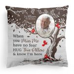 Memorial Hug This Pillow & Know I'm Here - Personalized Photo Pillow (Insert Included) - Image 2