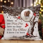 Memorial Hug This Pillow & Know I'm Here - Personalized Photo Pillow (Insert Included) - Image 4