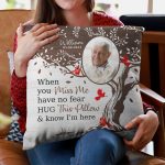Memorial Hug This Pillow & Know I'm Here - Personalized Photo Pillow (Insert Included) - Image 6