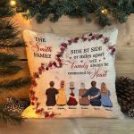 Our Family Will Always Be Connected By Heart - Personalized Pillow (Insert Included) - Birthday, Memorial Gift For Family Reunion, Family Member, Far Distance Siblings - Image 2