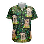 St.Patrick's Day Shamrock Paws Custom Funny Pet Face - Custom Photo Hawaiian Shirts - Image 6