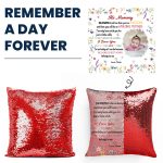 The Best Mommy Belongs To Me First Mom New Mom Gift - Custom Photo Sequin Pillow - Image 2