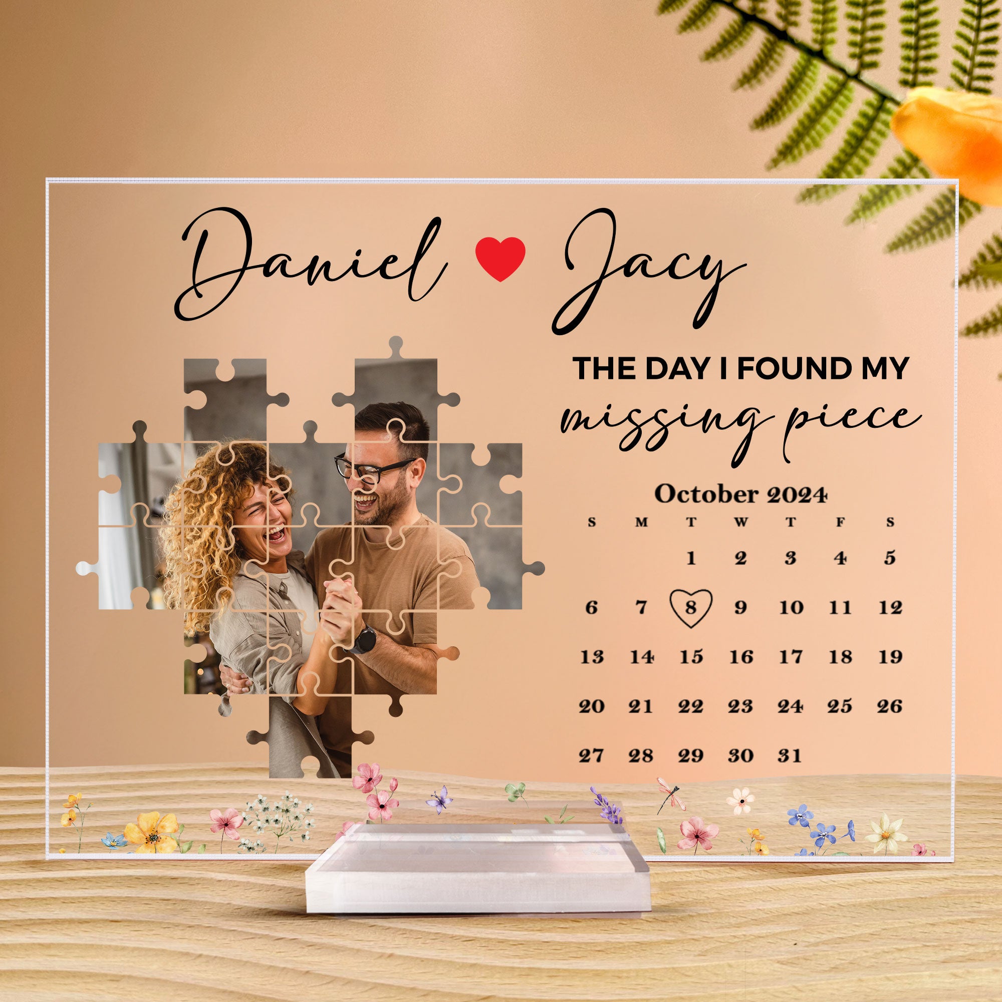 The-Day-I-Found-My-Missing-Piece-Custom-Calendar-Personalized-Acrylic-Photo-Plaque_1.jpg The Day I Found My Missing Piece Custom Calendar - Personalized Acrylic Photo Plaque - Image 1