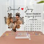 The Day I Found My Missing Piece Custom Calendar - Personalized Acrylic Photo Plaque - Image 2