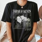 Vintage Couple Picture Matching, Anniversary Gift, Valentine's Day Gifts - Personalized Photo Comfort Tee - Image 6
